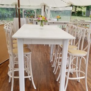 White French Country Farm Table High Legs